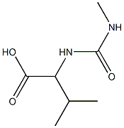 3-methyl-2-{[(methylamino)carbonyl]amino}butanoic acid 结构式