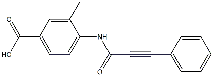 3-methyl-4-[(3-phenylprop-2-ynoyl)amino]benzoic acid 结构式