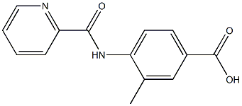 3-methyl-4-[(pyridin-2-ylcarbonyl)amino]benzoic acid 结构式