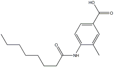 3-methyl-4-octanamidobenzoic acid 结构式