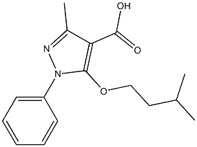 3-methyl-5-(3-methylbutoxy)-1-phenyl-1H-pyrazole-4-carboxylic acid 结构式