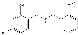 4-({[1-(2-methoxyphenyl)ethyl]amino}methyl)benzene-1,3-diol 结构式