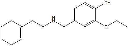 4-({[2-(cyclohex-1-en-1-yl)ethyl]amino}methyl)-2-ethoxyphenol 结构式