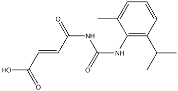 4-({[2-methyl-6-(propan-2-yl)phenyl]carbamoyl}amino)-4-oxobut-2-enoic acid 结构式