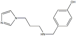4-({[3-(1H-imidazol-1-yl)propyl]amino}methyl)phenol 结构式