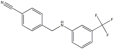 4-({[3-(trifluoromethyl)phenyl]amino}methyl)benzonitrile 结构式