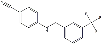 4-({[3-(trifluoromethyl)phenyl]methyl}amino)benzonitrile 结构式