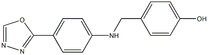 4-({[4-(1,3,4-oxadiazol-2-yl)phenyl]amino}methyl)phenol 结构式