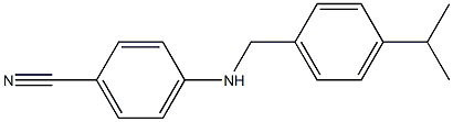 4-({[4-(propan-2-yl)phenyl]methyl}amino)benzonitrile 结构式