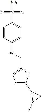 4-({[5-(2-methylcyclopropyl)furan-2-yl]methyl}amino)benzene-1-sulfonamide 结构式