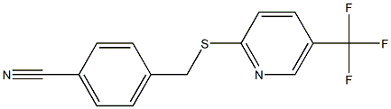 4-({[5-(trifluoromethyl)pyridin-2-yl]sulfanyl}methyl)benzonitrile 结构式