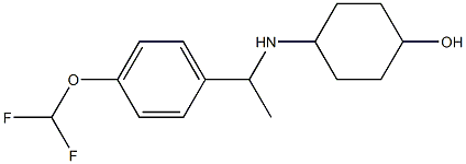 4-({1-[4-(difluoromethoxy)phenyl]ethyl}amino)cyclohexan-1-ol 结构式