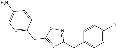 4-({3-[(4-chlorophenyl)methyl]-1,2,4-oxadiazol-5-yl}methyl)aniline 结构式