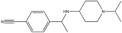 4-(1-{[1-(propan-2-yl)piperidin-4-yl]amino}ethyl)benzonitrile 结构式