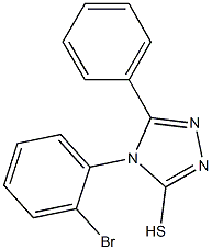 4-(2-bromophenyl)-5-phenyl-4H-1,2,4-triazole-3-thiol 结构式