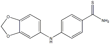 4-(2H-1,3-benzodioxol-5-ylamino)benzene-1-carbothioamide 结构式