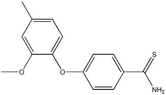 4-(2-methoxy-4-methylphenoxy)benzene-1-carbothioamide 结构式