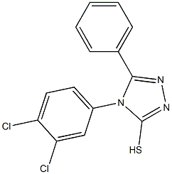 4-(3,4-dichlorophenyl)-5-phenyl-4H-1,2,4-triazole-3-thiol 结构式