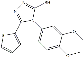 4-(3,4-dimethoxyphenyl)-5-(thiophen-2-yl)-4H-1,2,4-triazole-3-thiol 结构式