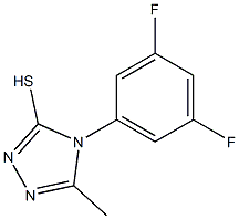 4-(3,5-difluorophenyl)-5-methyl-4H-1,2,4-triazole-3-thiol 结构式