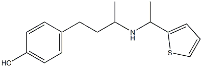 4-(3-{[1-(thiophen-2-yl)ethyl]amino}butyl)phenol 结构式