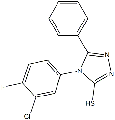 4-(3-chloro-4-fluorophenyl)-5-phenyl-4H-1,2,4-triazole-3-thiol 结构式