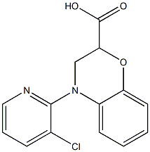 4-(3-chloropyridin-2-yl)-3,4-dihydro-2H-1,4-benzoxazine-2-carboxylic acid 结构式