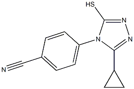 4-(3-cyclopropyl-5-sulfanyl-4H-1,2,4-triazol-4-yl)benzonitrile 结构式