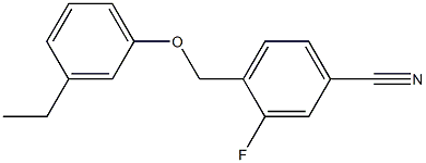 4-(3-ethylphenoxymethyl)-3-fluorobenzonitrile 结构式