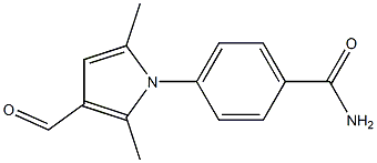 4-(3-formyl-2,5-dimethyl-1H-pyrrol-1-yl)benzamide 结构式