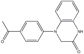 4-(4-acetylphenyl)-1,2,3,4-tetrahydroquinoxalin-2-one 结构式