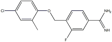 4-(4-chloro-2-methylphenoxymethyl)-3-fluorobenzene-1-carboximidamide 结构式