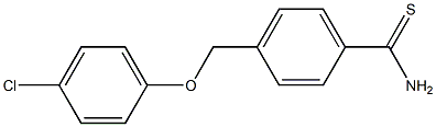 4-(4-chlorophenoxymethyl)benzene-1-carbothioamide 结构式