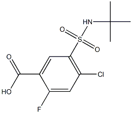 5-[(tert-butylamino)sulfonyl]-4-chloro-2-fluorobenzoic acid 结构式