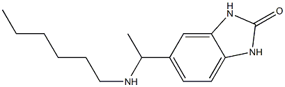 5-[1-(hexylamino)ethyl]-2,3-dihydro-1H-1,3-benzodiazol-2-one 结构式