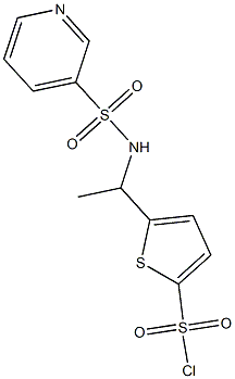 5-[1-(pyridine-3-sulfonamido)ethyl]thiophene-2-sulfonyl chloride 结构式