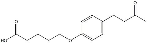 5-[4-(3-oxobutyl)phenoxy]pentanoic acid 结构式