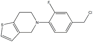 5-[4-(chloromethyl)-2-fluorophenyl]-4H,5H,6H,7H-thieno[3,2-c]pyridine 结构式