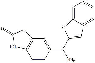 5-[amino(1-benzofuran-2-yl)methyl]-1,3-dihydro-2H-indol-2-one 结构式