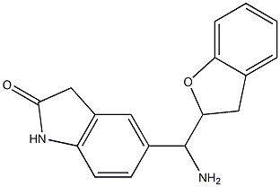 5-[amino(2,3-dihydro-1-benzofuran-2-yl)methyl]-2,3-dihydro-1H-indol-2-one 结构式