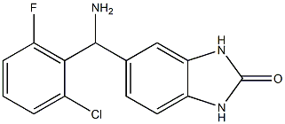 5-[amino(2-chloro-6-fluorophenyl)methyl]-2,3-dihydro-1H-1,3-benzodiazol-2-one 结构式