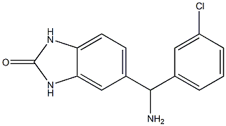 5-[amino(3-chlorophenyl)methyl]-2,3-dihydro-1H-1,3-benzodiazol-2-one 结构式