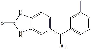 5-[amino(3-methylphenyl)methyl]-2,3-dihydro-1H-1,3-benzodiazol-2-one 结构式