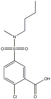 5-[butyl(methyl)sulfamoyl]-2-chlorobenzoic acid 结构式