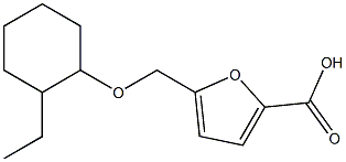 5-{[(2-ethylcyclohexyl)oxy]methyl}furan-2-carboxylic acid 结构式