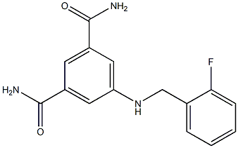5-{[(2-fluorophenyl)methyl]amino}benzene-1,3-dicarboxamide 结构式