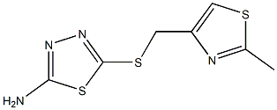 5-{[(2-methyl-1,3-thiazol-4-yl)methyl]sulfanyl}-1,3,4-thiadiazol-2-amine 结构式