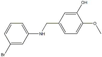 5-{[(3-bromophenyl)amino]methyl}-2-methoxyphenol 结构式