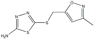 5-{[(3-methyl-1,2-oxazol-5-yl)methyl]sulfanyl}-1,3,4-thiadiazol-2-amine 结构式