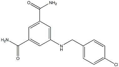 5-{[(4-chlorophenyl)methyl]amino}benzene-1,3-dicarboxamide 结构式